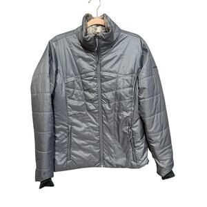 Columbia Omni-Heat Silver Gray Quilted Puffer Coat Size Large